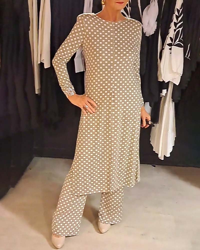 Polka™ | Dot Split Outfit Women’s Chic Set