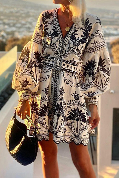 Perfect Sensation Boho Mini Dress - 5 Colors Black&White