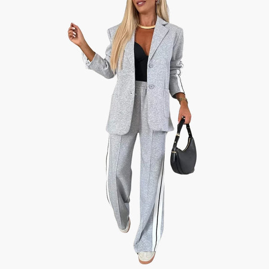 Quinn | 2-Piece Set with Elegant Lines Grey