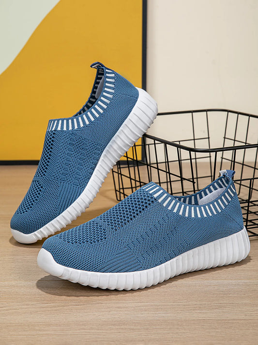 Breathable Knit Slip-On Athletic Turquoise