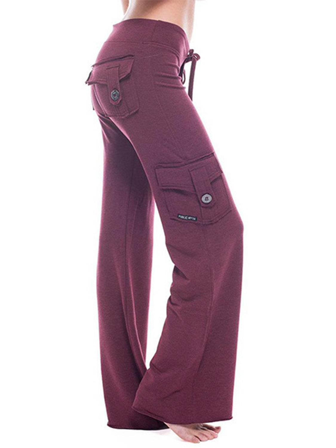 Mid Waist Pants Pockets