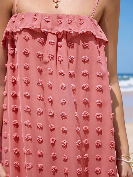 Ruffled Swiss Dot Cami Dress