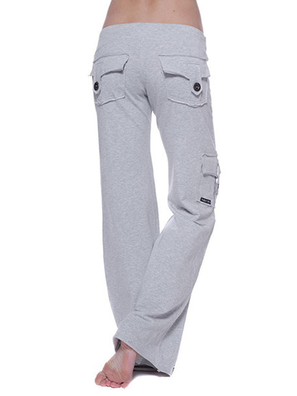 Mid Waist Pants Pockets