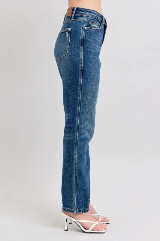 Plus Size High Rise Rigid Magic Straight Leg Jeans