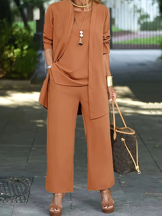 Layla | Chic and Stylish Three-Piece Set Caramel