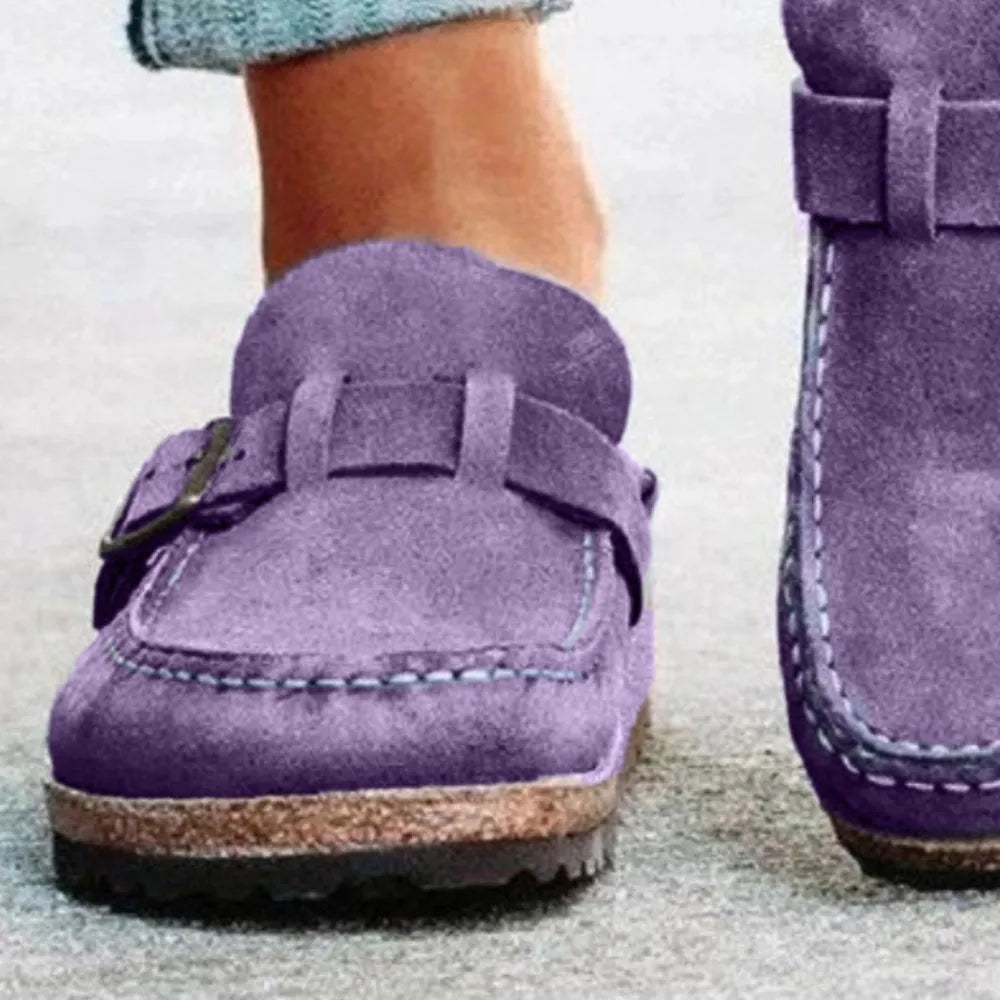 Buckle Loafers - Low Heel