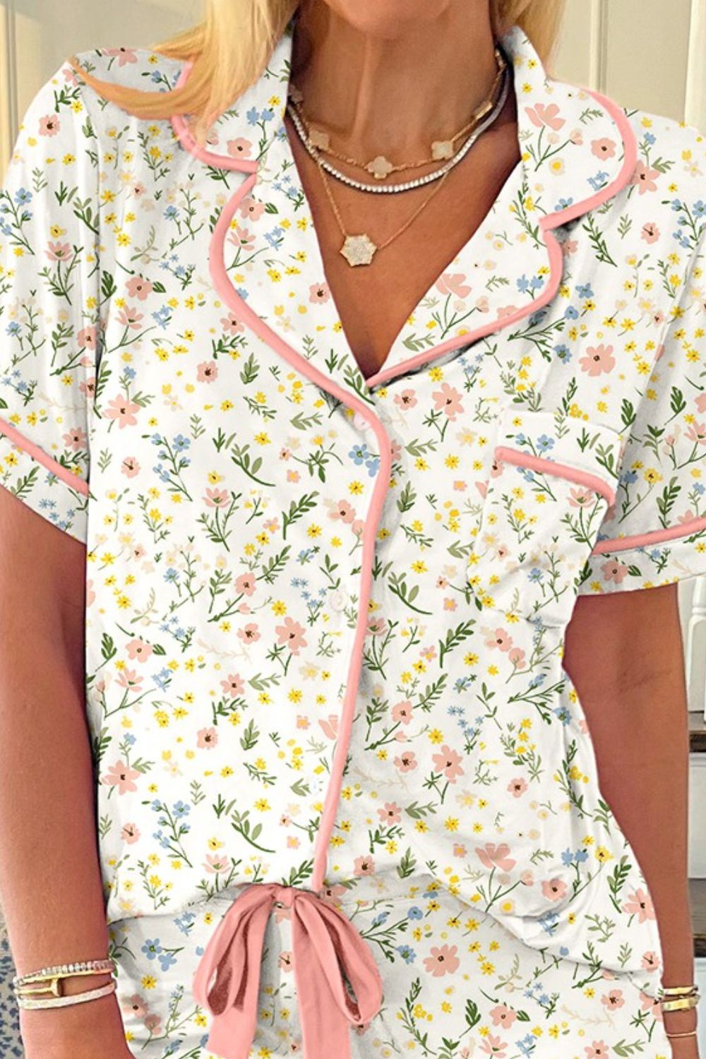 Printed Lounge Set - Button Up
