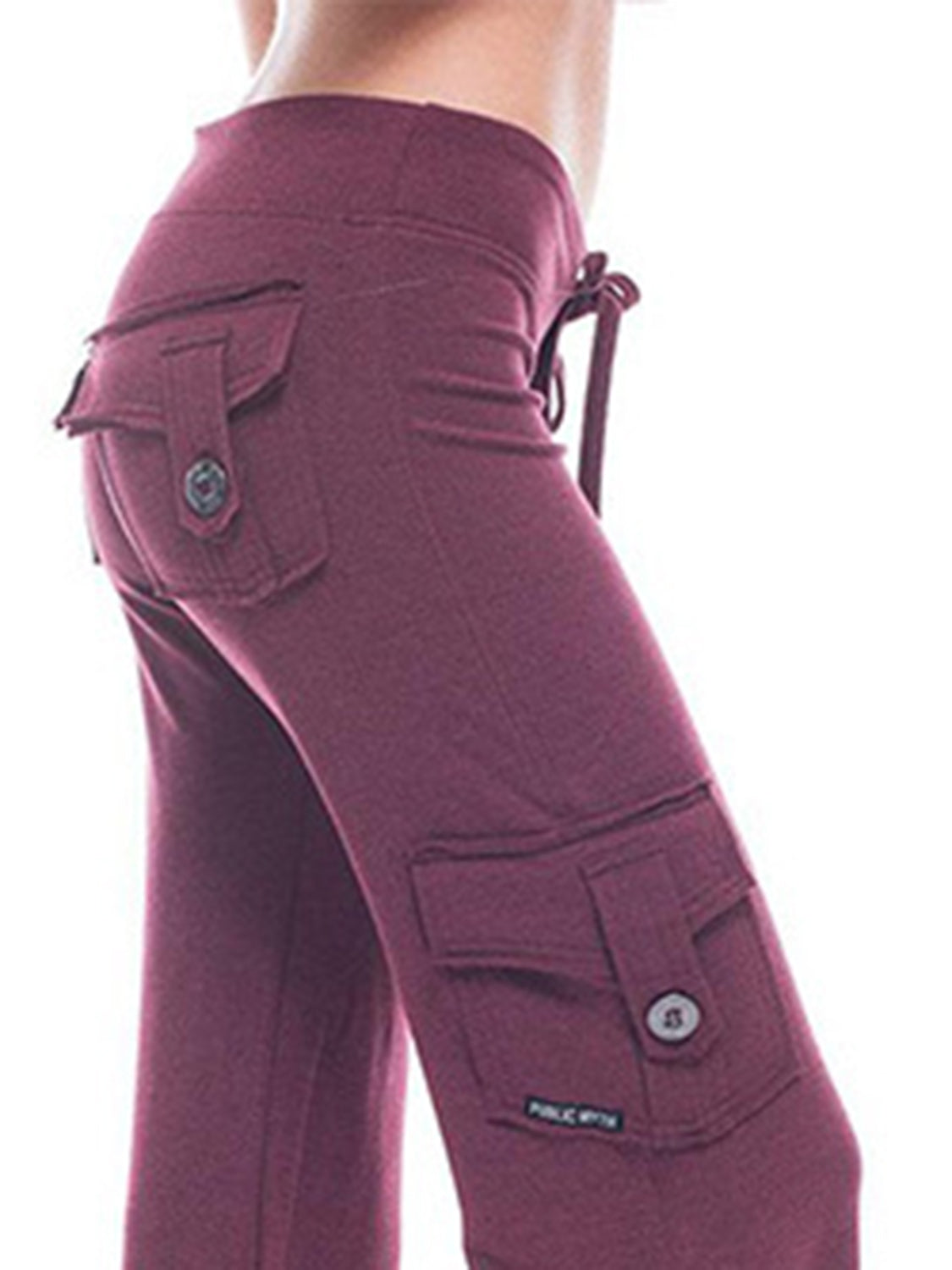 Mid Waist Pants Pockets