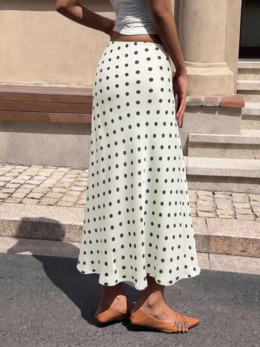 Polka Dot Midi Skirt