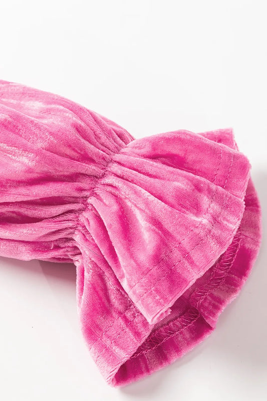 Hot Pink Tiered Mini Dress – Flounce Sleeve Chic