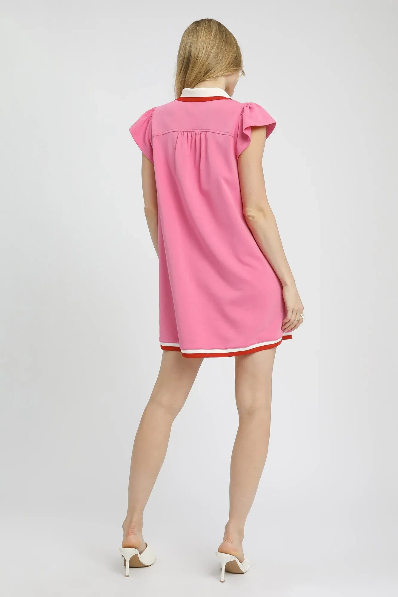 Bold Trim Pink Mini Dress