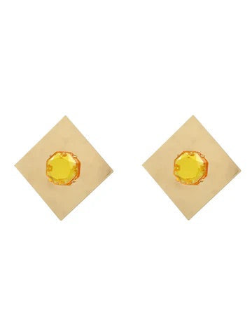 Square rhinestone earrings