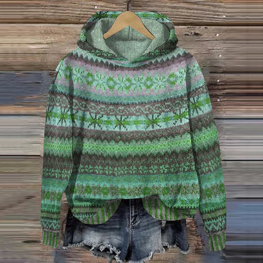 WILLOW | Ethnic Hoodie Green