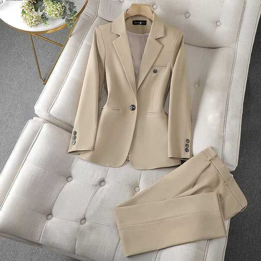 Claire | Elegant blazer set Beige