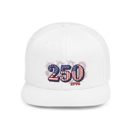 America 250th Anniversary Hat Flat Bill Snapback Hat