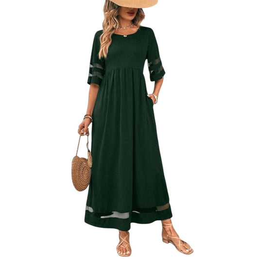 Esme - Chic Tummy Flattering Coverage Dress Green (Almost sold out)