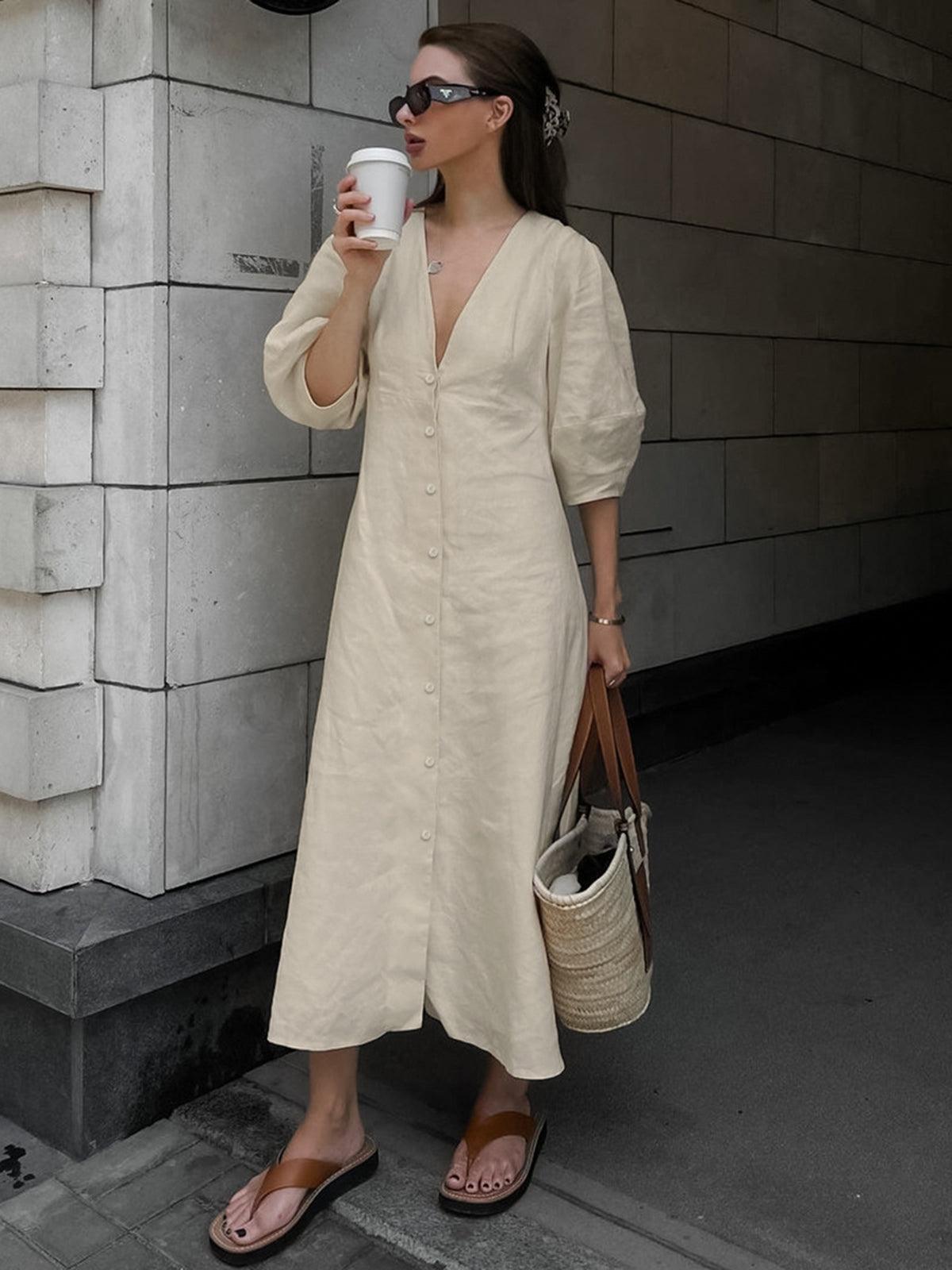 Front Knotted Long Dress