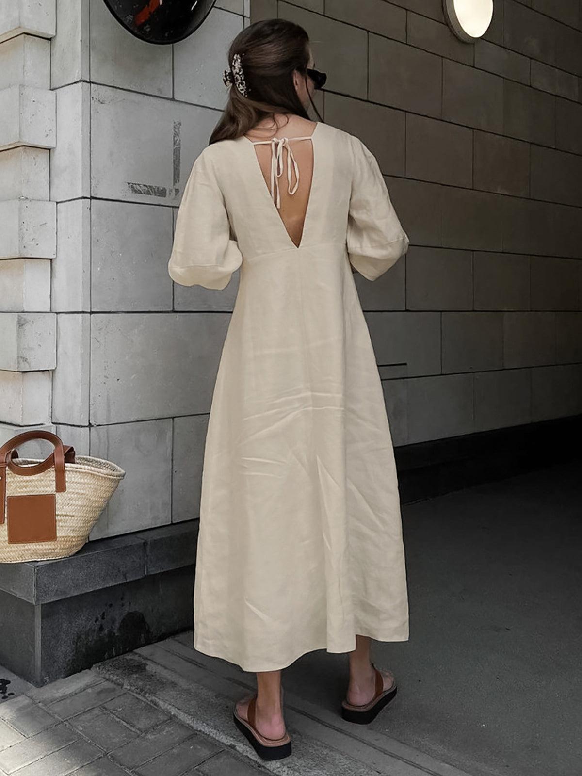 Front Knotted Long Dress