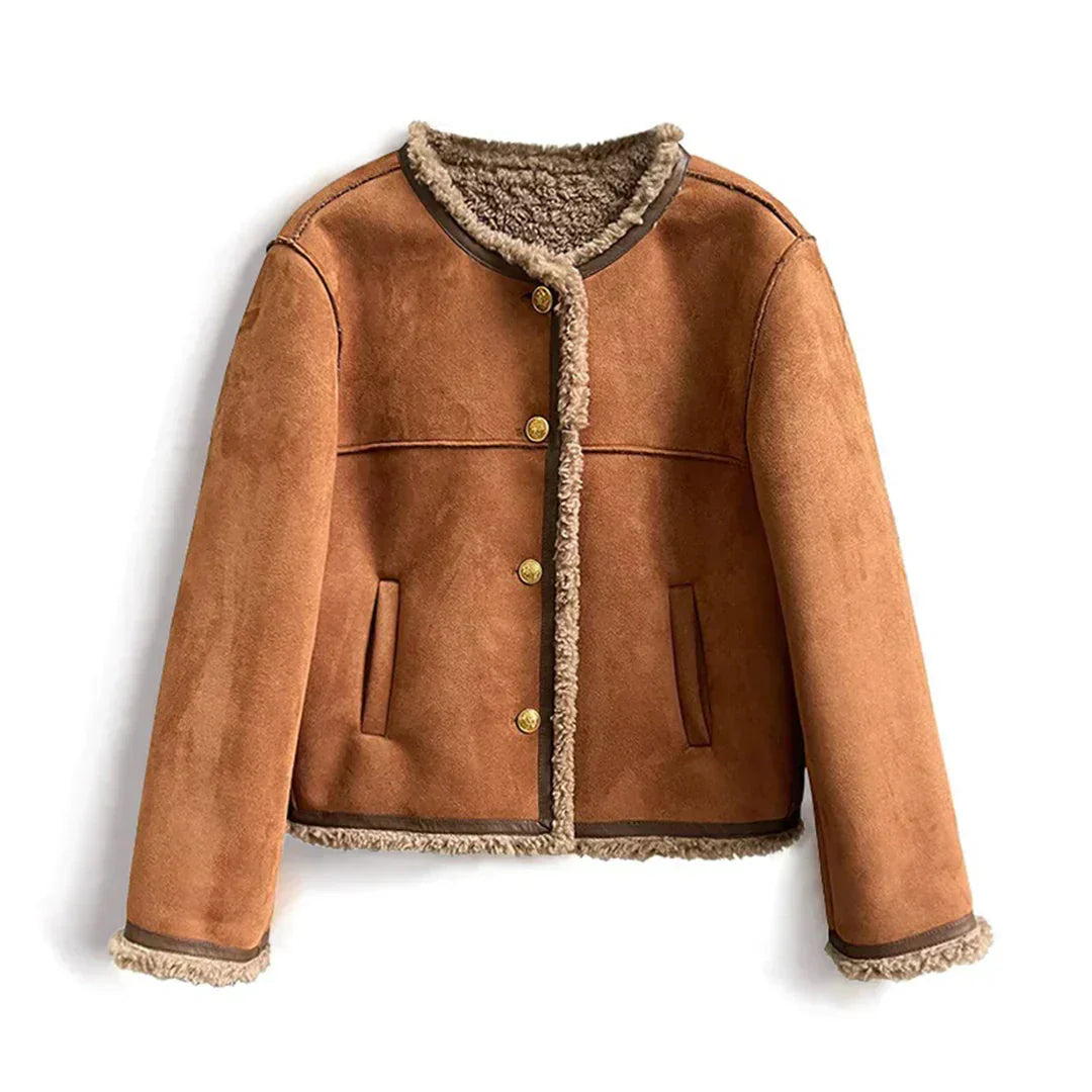Isabella™ Shearling Button Jacket