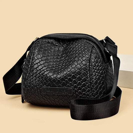 Soleil - Chic Lightweight Shell Crossbody Bag Black