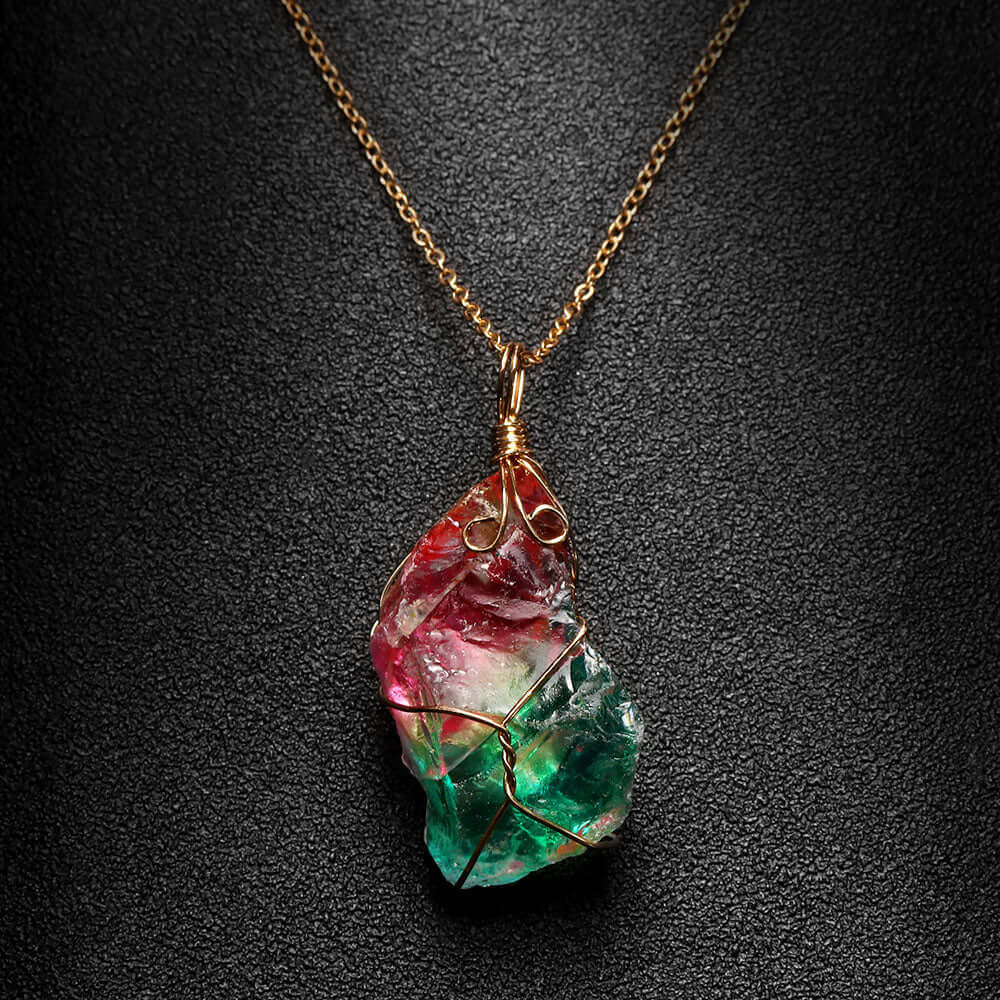 Colorful Fashion Irregular Rainbow Stone Natural
