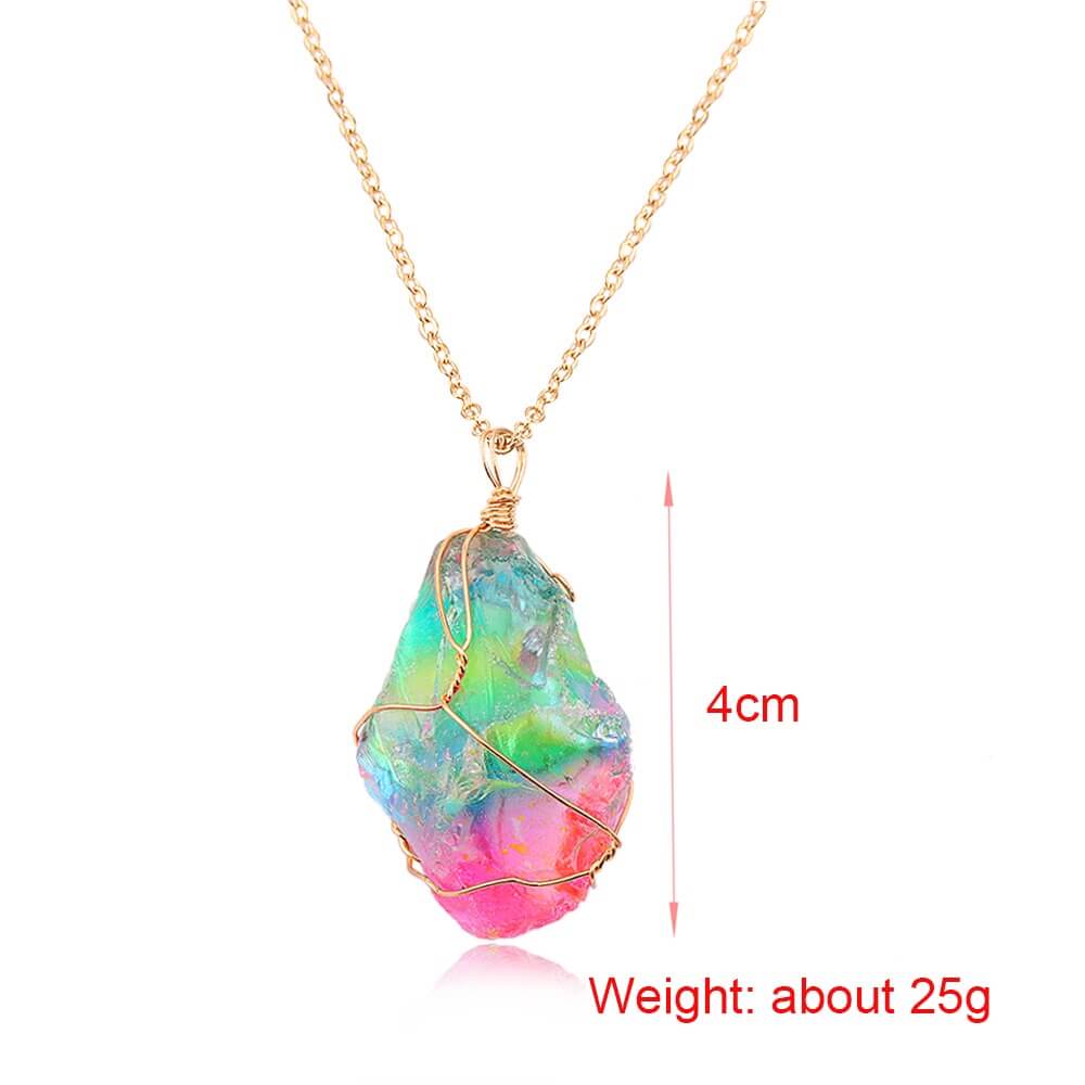 Colorful Fashion Irregular Rainbow Stone Natural