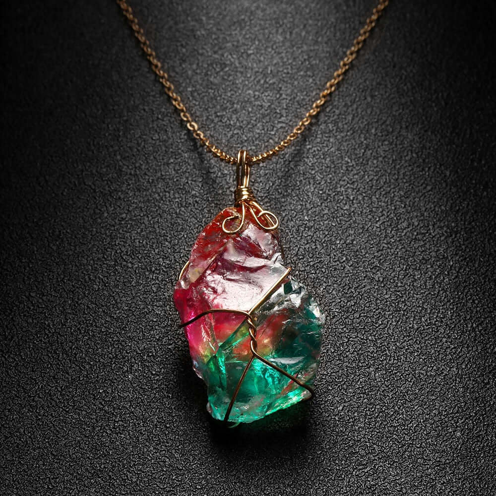 Colorful Fashion Irregular Rainbow Stone Natural
