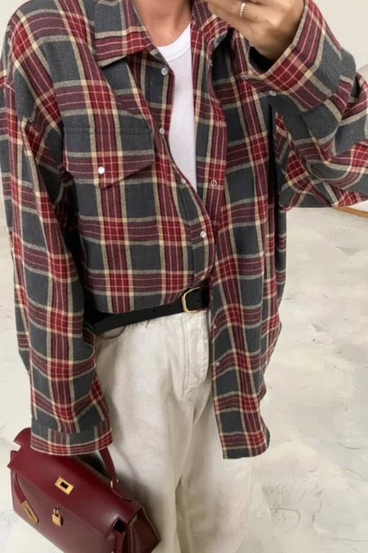 HARPER PLAID SHIRT Red