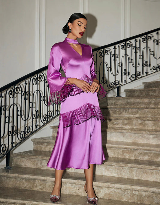 Lauretta satin maxi dress