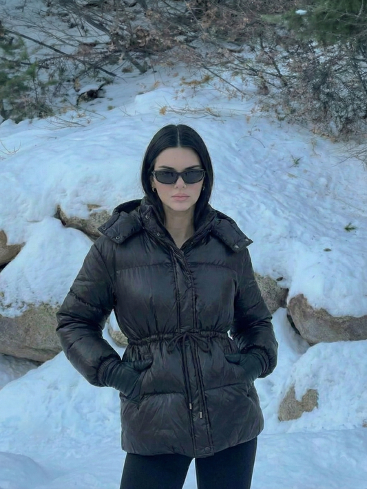 Maggie | Belted Puffer Jacket with High Neck