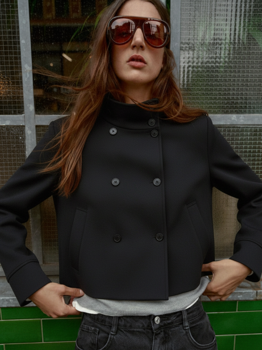 Clara | Blend High-Neck Short Coat