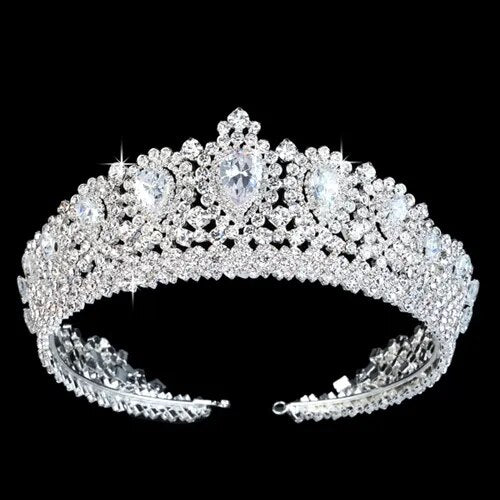 Saashi Elegant Crystal Wedding Tiara - Hadiyana New Bling Crown