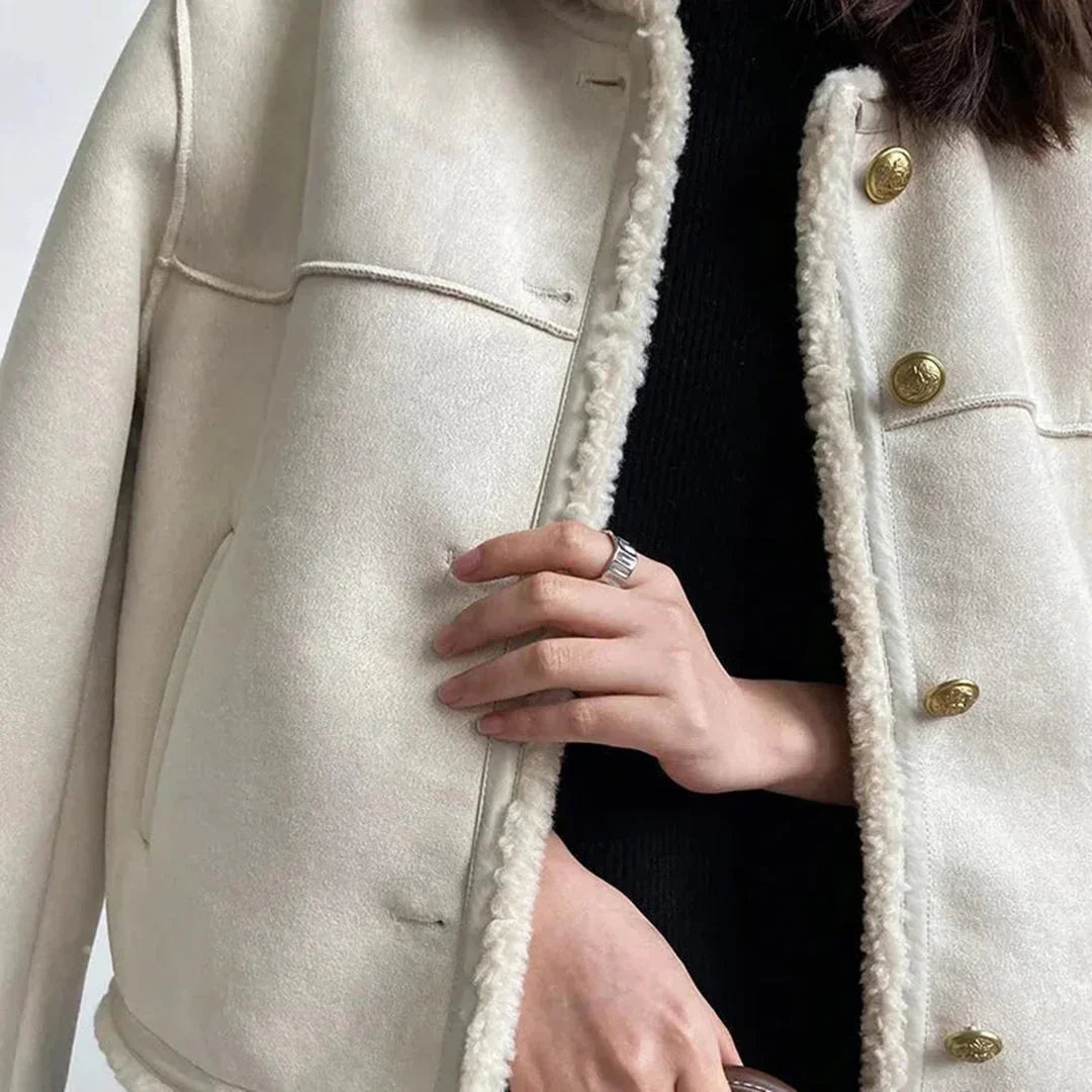Isabella™ Shearling Button Jacket