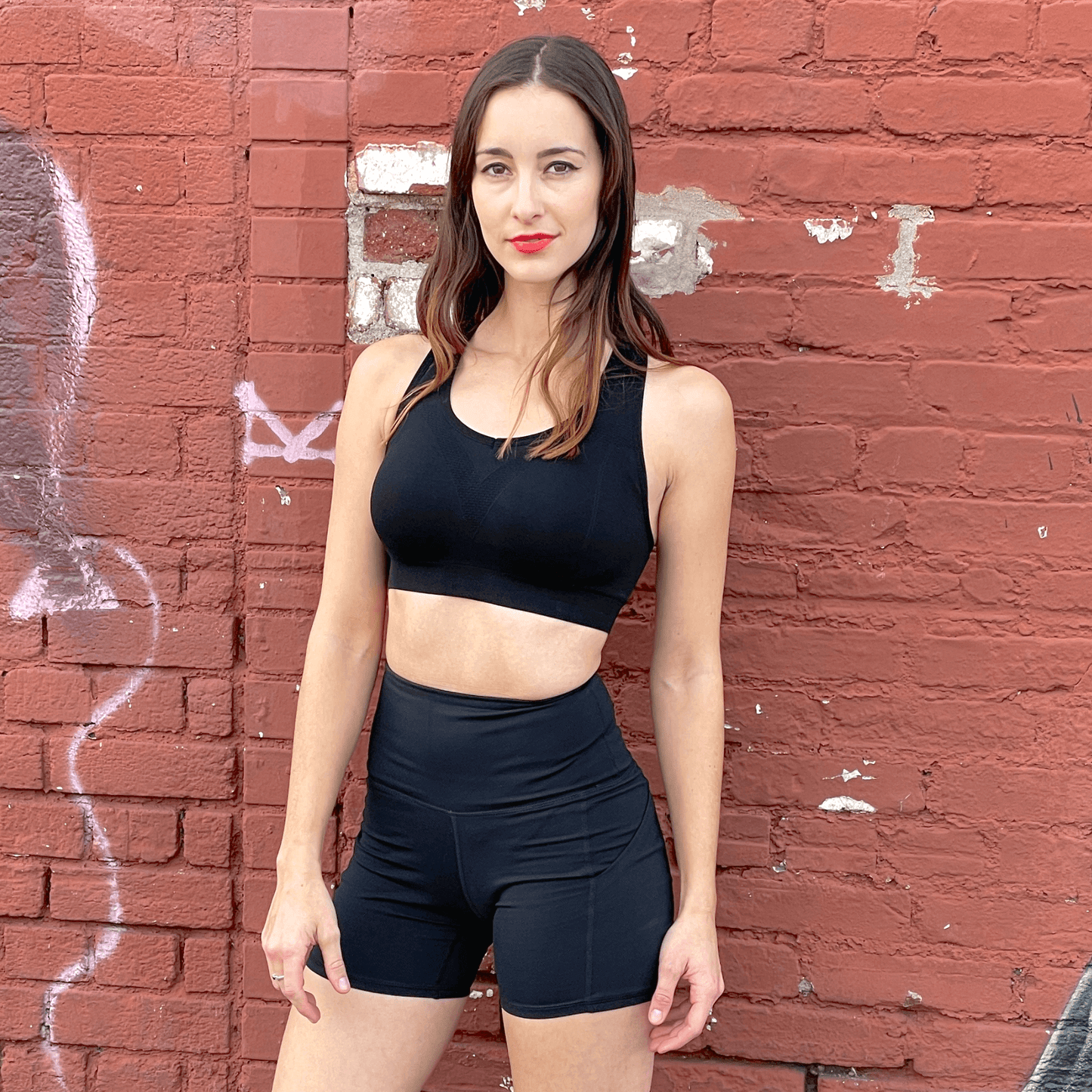 Black Racerback Sports Bra