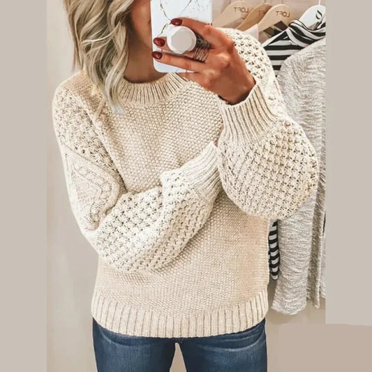 Kelly - Knitted Jumper White