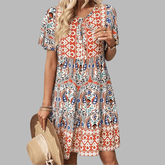Charley | Boho Printed Day Dress