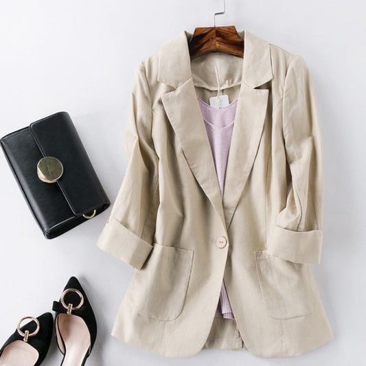 JULIA™ LINEN BLAZER Cream