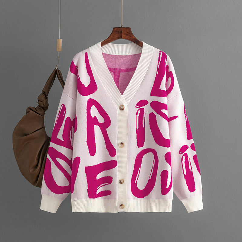 Kesha | Cardigan jacquard à lettres