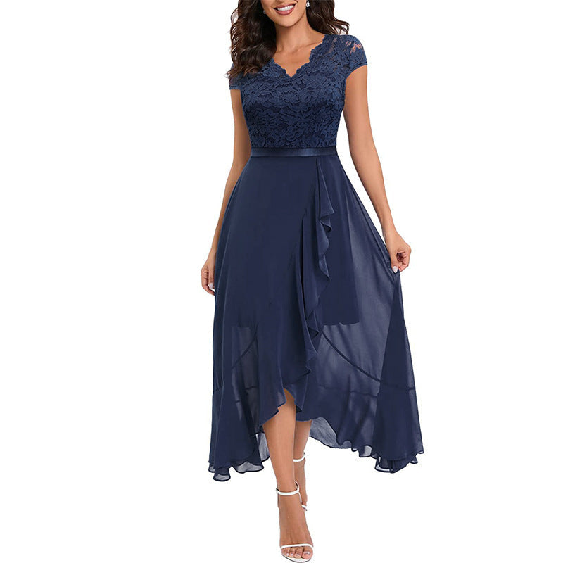 Seraphina | Lace Overlay Midi Dress