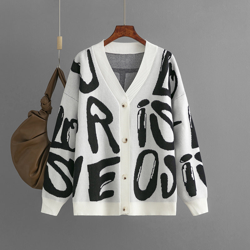 Kesha | Cardigan jacquard à lettres