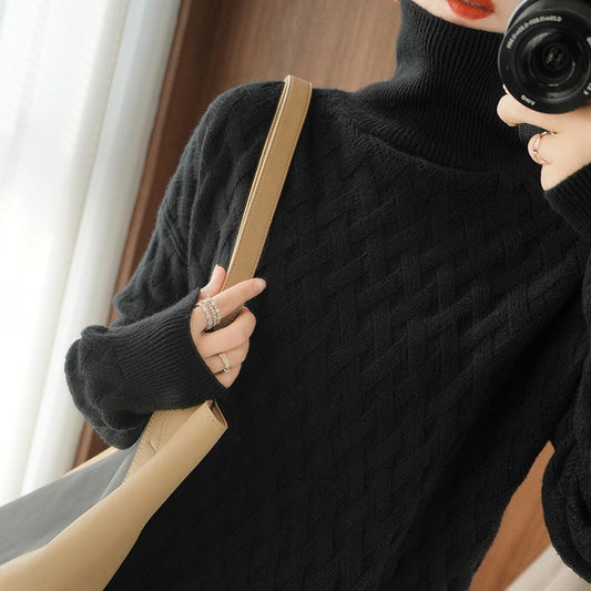 Dana | Oversized Turtleneck Sweater Black