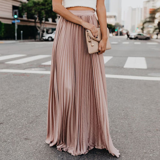 Stylish Pleated Skirt - for Women in Classic Design Pink