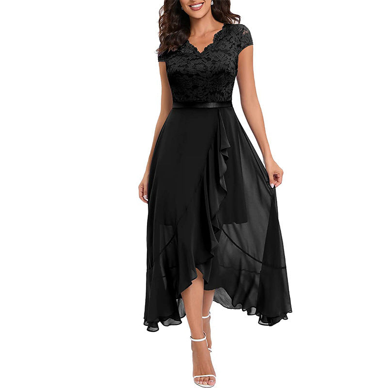 Seraphina | Lace Overlay Midi Dress