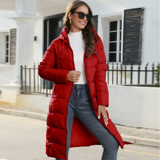Ireen | Hooded Winter Coat Red
