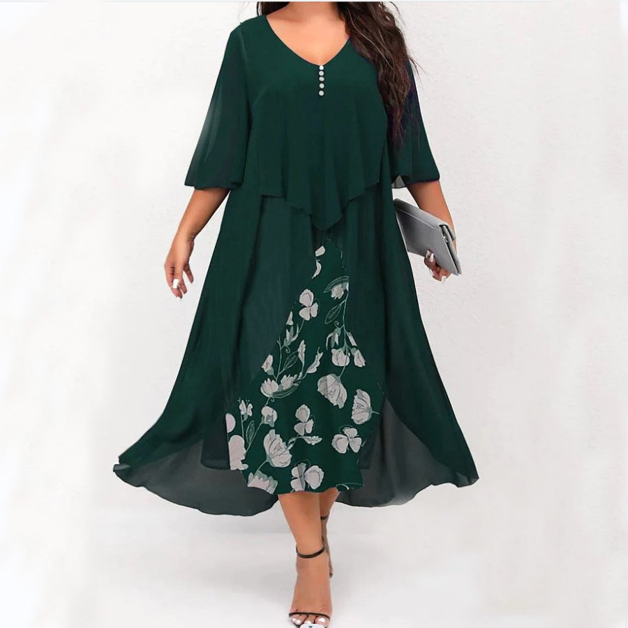 Marina | Flowing Floral Midi Dress