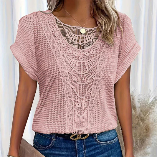 Claire™ | Boho Blouse Pink