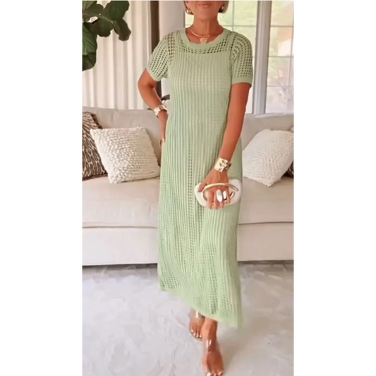 Bethany™ Cut-Out Long Maxi Dress + Free Inner Dress Light Green