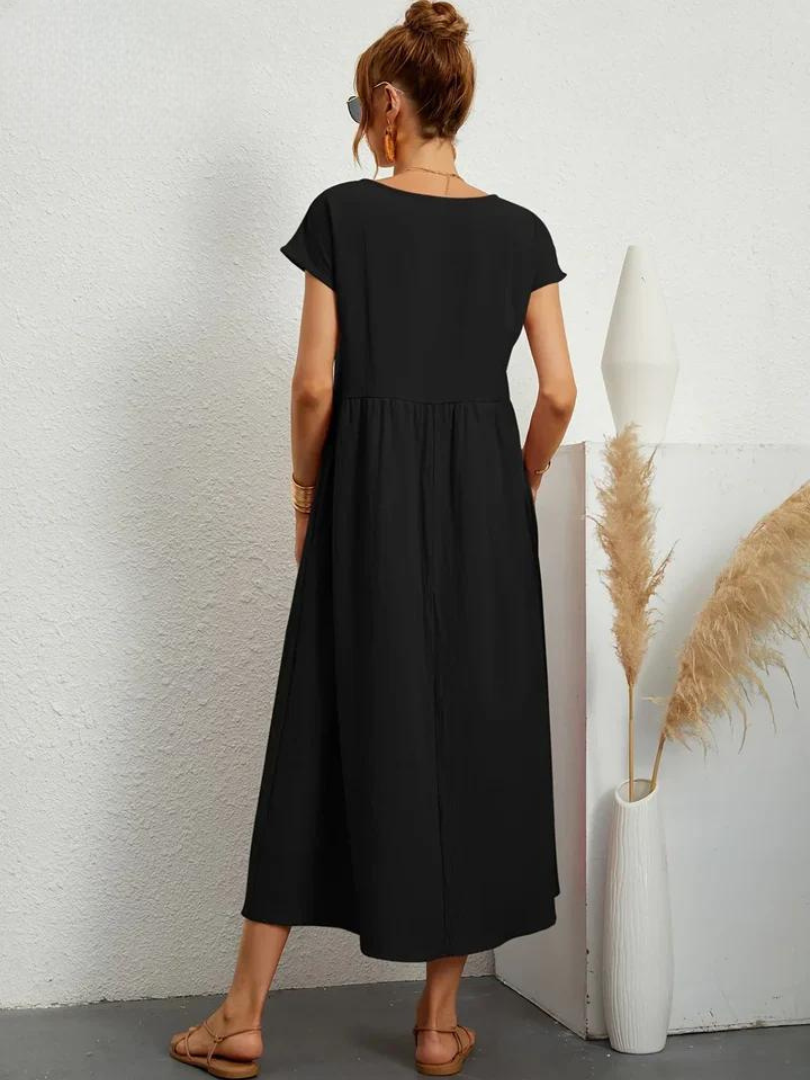 Maelis - Women's Loose Cotton Pocket Dress