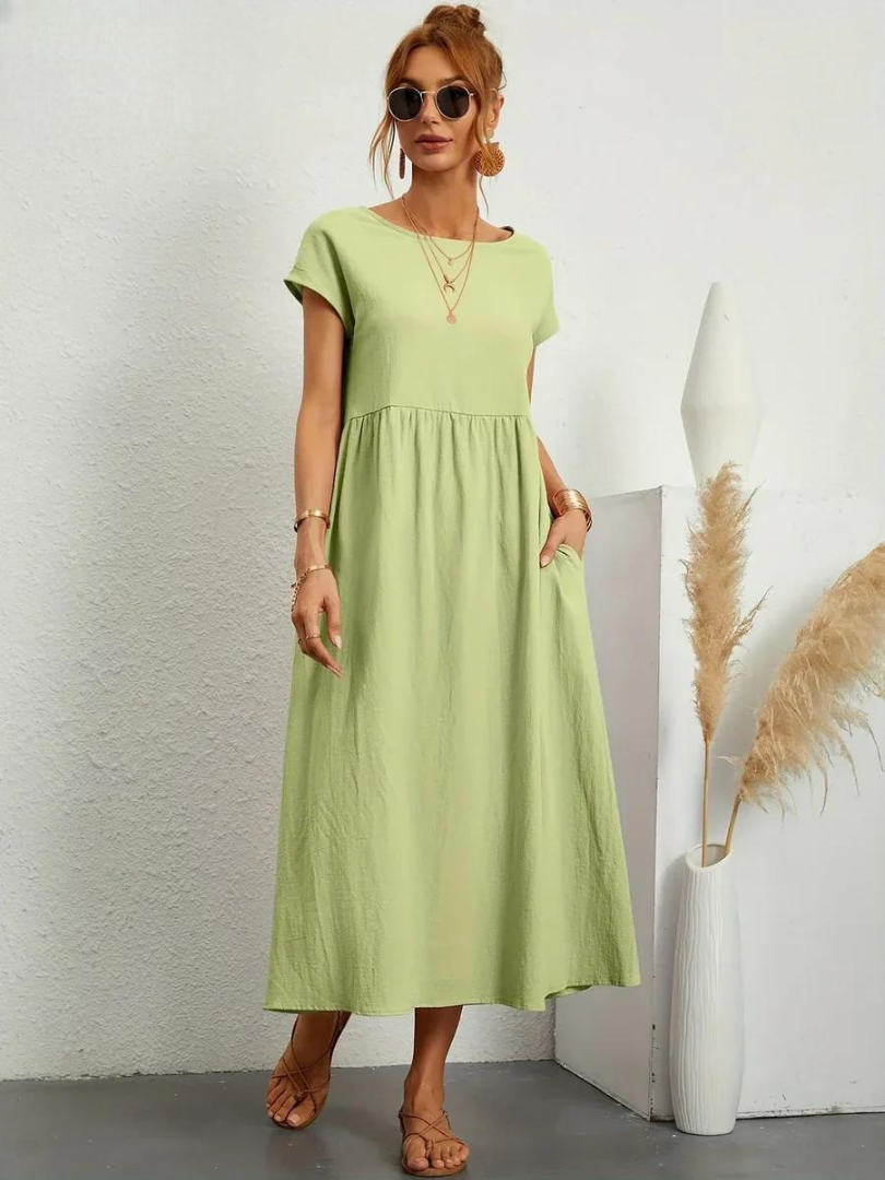 Maelis - Women's Loose Cotton Pocket Dress