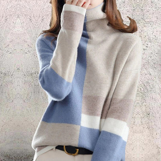 Joanna - Turtleneck Jumper Blue